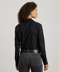 Lauren Ralph Petite Classic Fit Point Collar Shirt