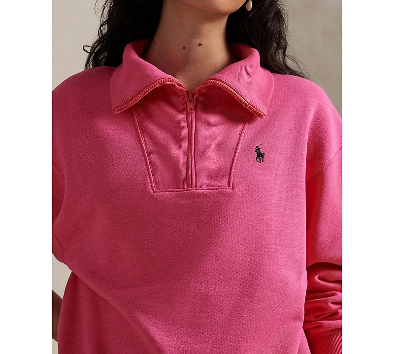 Polo Ralph Lauren Women's Pink Pony Pull-On Sweatshirt