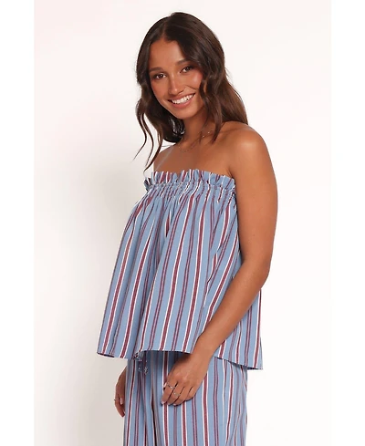 Petal and Pup Women's Zemira Strapless Top - Blue Stripe