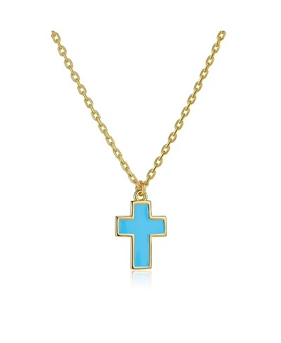 Anna Zuckerman Petit Faith Necklace in Sky Blue
