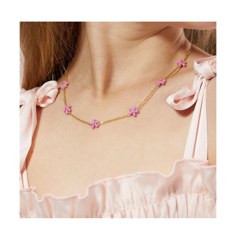 Anna Zuckerman Petit Rosie Rose Necklace