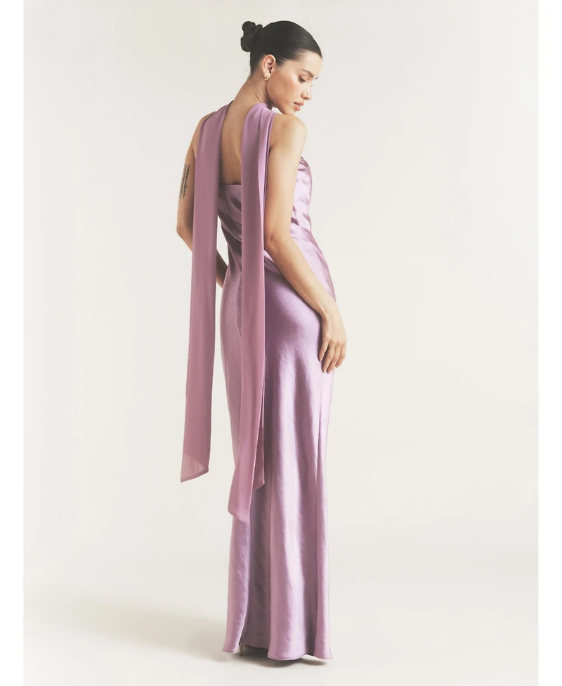 Six Stories Women's Bandeau Satin Bridesmaid Dress