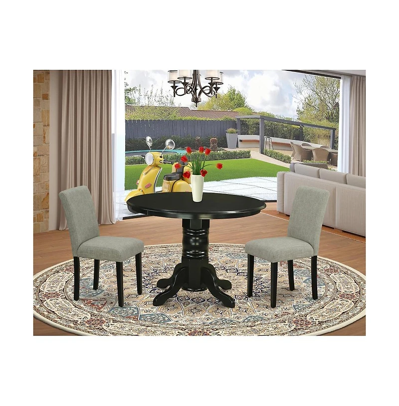 East West Furniture Dining Room Set Black