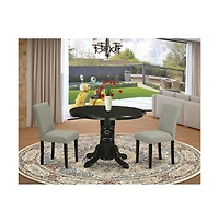 East West Furniture Dining Room Set Black