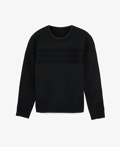 Raw X Boy's Moto Ribbing Detail Crew Neck Sweater