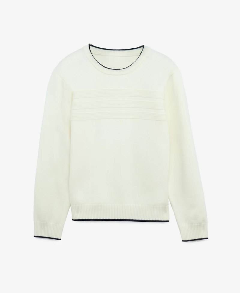 Raw X Boy's Moto Ribbing Detail Crew Neck Sweater