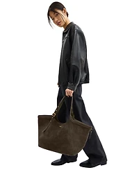 Coach Women's Suede Gramercy Medium Tote Bag