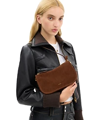 Coach Waverly Small Suede Shoulder Bag