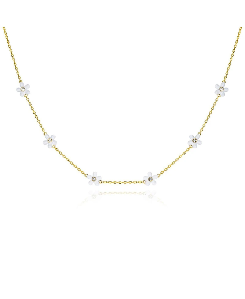 Anna Zuckerman Petit Rosie White Necklace