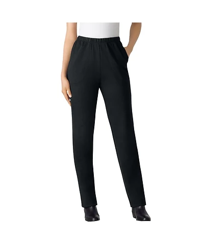 Woman Within Plus Straight Leg Ponte Knit Pant