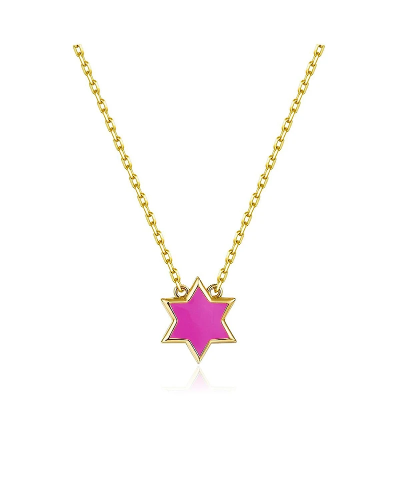 Anna Zuckerman Petit Star of David Necklace in Rose