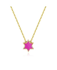 Anna Zuckerman Petit Star of David Necklace in Rose