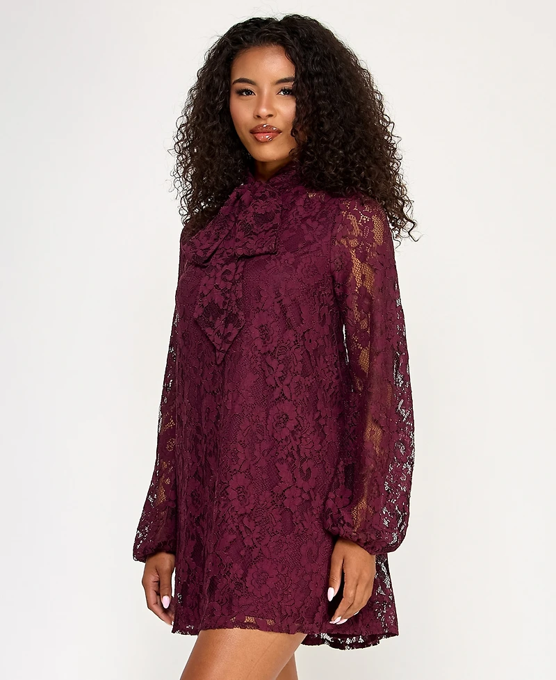Seni & Cade Juniors' Embroidered Lace Dress