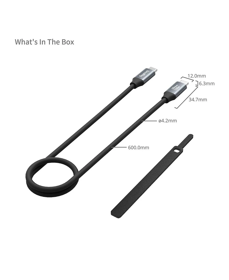 SmallRig 23.6" 100W Usb-c to Usb-c Data Cable