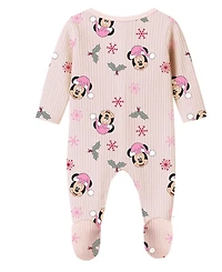 Disney Baby Girls 5-Piece Minnie Mouse Coverall, Bodysuit, Cap, Bib and Pants Set