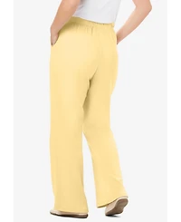 Woman Within Plus 7-Day Knit Wide-Leg Pant
