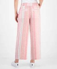 Nautica Jeans Women's Striped Mid-Rise Ankle Pants