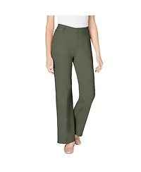 Woman Within Women's Stretch Denim Wide-Leg Five-Pocket Jeans