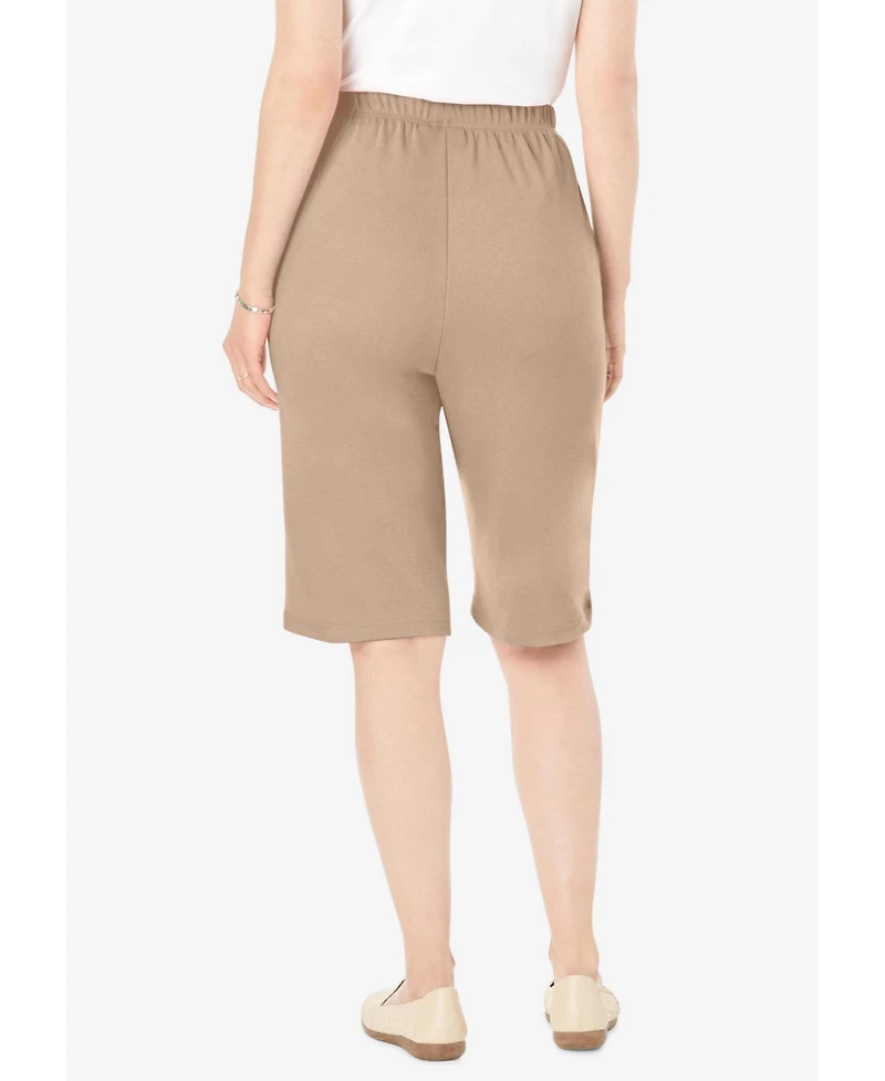 Woman Within Plus 7-Day Knit Bermuda Shorts