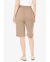 Woman Within Plus 7-Day Knit Bermuda Shorts