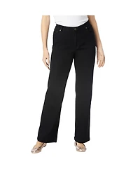 Woman Within Plus Wide-Leg Stretch Denim Jean
