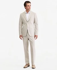 Michael Kors Mens Classic Fit Tan Texture Suit Separates