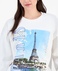 Love Tribe Juniors' Paris France Graphic Sweatshirt