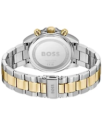 Hugo Boss Men's Hero 2.0 Quartz Fashion Chrono Two Tone Stainless Steel Watch, 44mm
