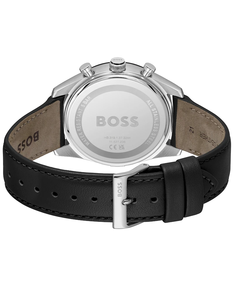 Hugo Boss Men's Tourmaster Quartz Multifunction Calfskin Watch