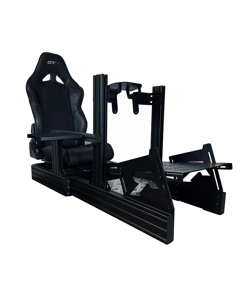 Gtr Simulator Gta Revolution Racing Cockpit | Adjustable Sim Rig with Majestic Leatherette Seat Direct Drive Compatible Modular Design Works wit