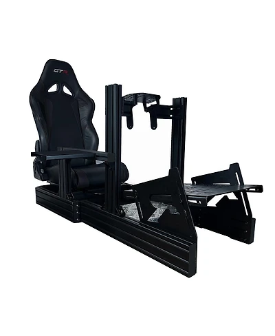 Gtr Simulator Gta Revolution Racing Cockpit | Adjustable Sim Rig with Majestic Leatherette Seat Direct Drive Compatible Modular Design Works wit