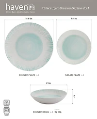 Haven Laguna 12 Pc. Dinnerware Set, Service for 4