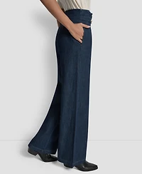 Dkny Jeans High Rise Pleated Trouser