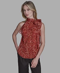 Bcbg Women's Printed Halter Neck Blouse