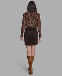 Bcbg Women's Corduroy Mini Skirt