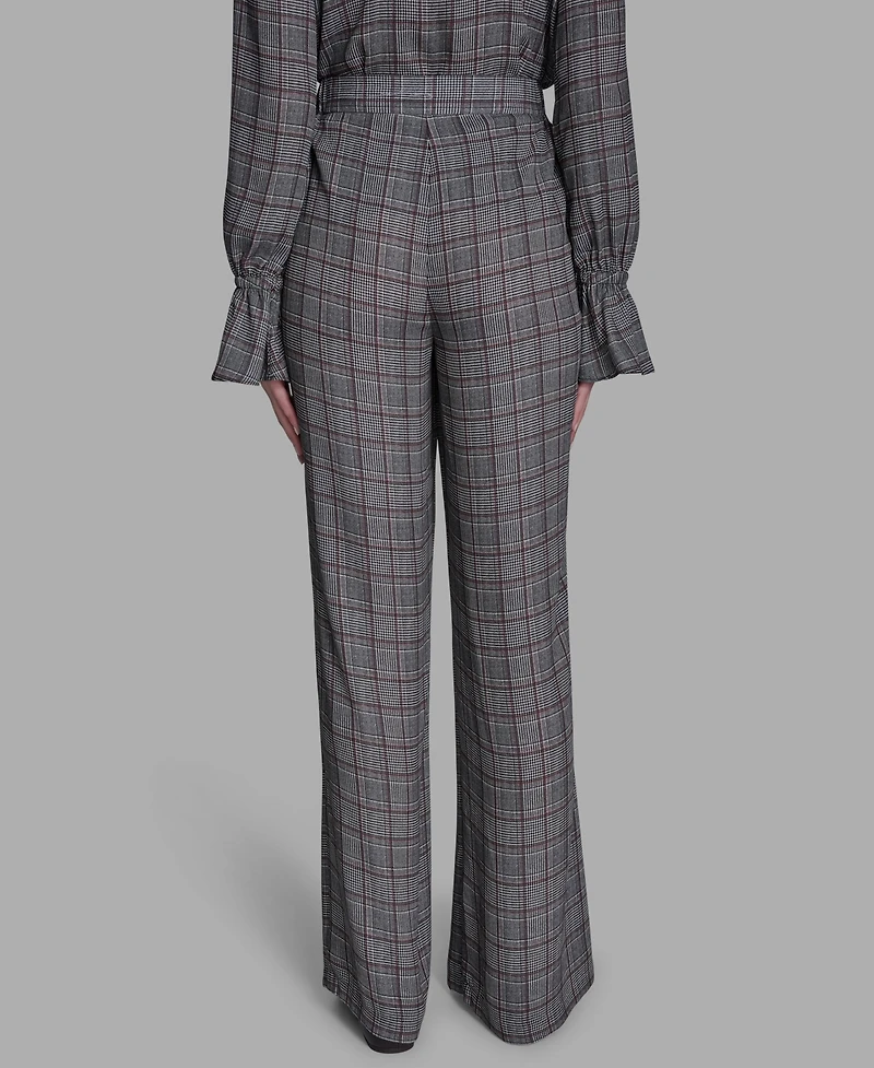 Bcbg Women's Plaid Wide-Leg Pants