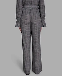 Bcbg Women's Plaid Wide-Leg Pants
