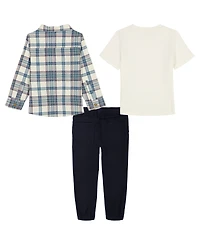 Kids Headquarters Toddler & Little Boys 2T-7 3-Piece Corduroy Shirt, Top and Joggers Set