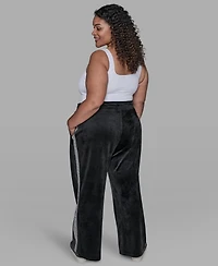 Karl Lagerfeld Paris Plus Side Tweed Trackpants