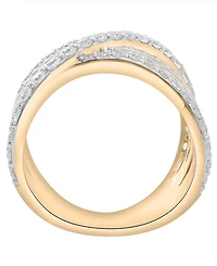 Diamond Criss Cross Band (2 ct. t.w.) in 14K Yellow Gold