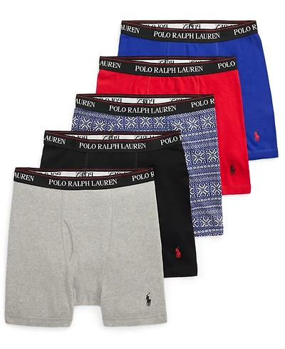 Polo Ralph Lauren Men's 5-Pack Classic Boxer Brief Set