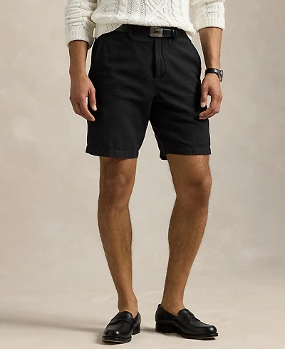 Polo Ralph Lauren Men's 8.5" Straight-Fit Linen Cotton Chino Shorts