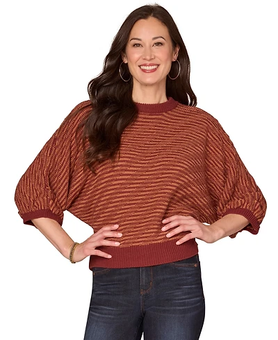 Democracy Women's Dolman Blouson Sleeve Sweater
