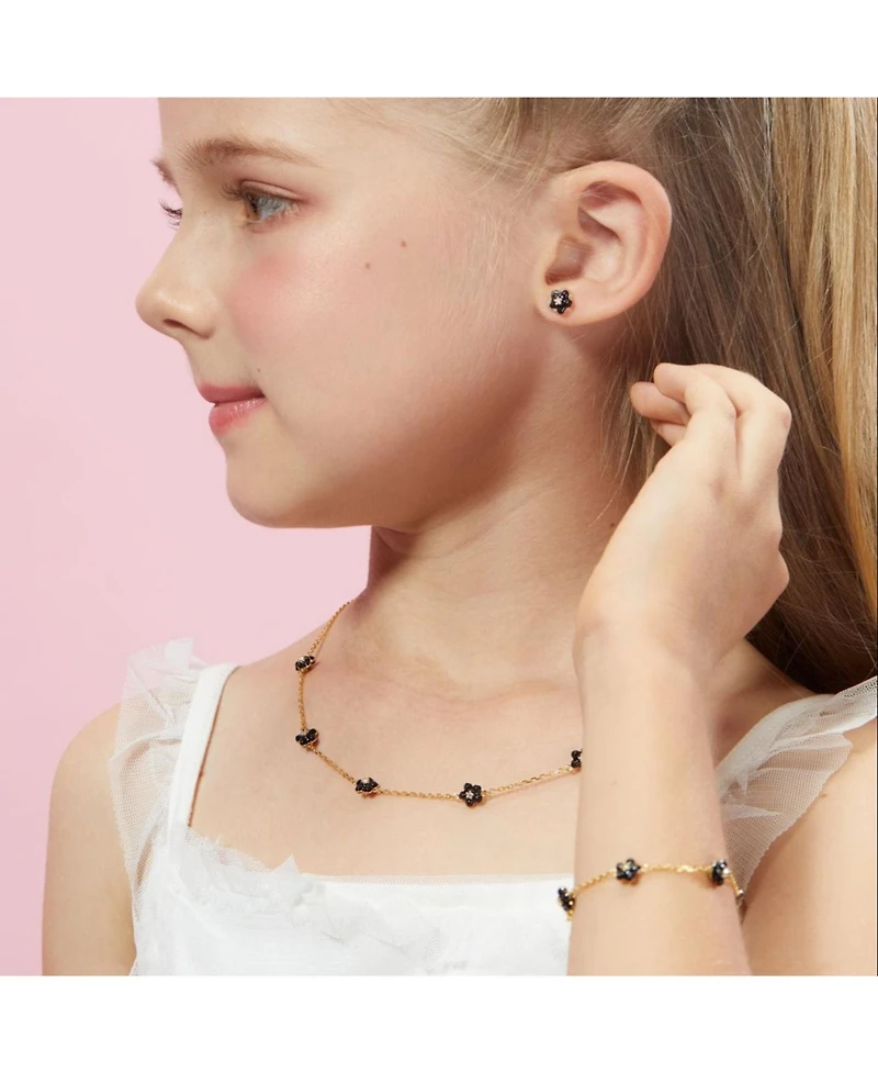 Anna Zuckerman Petit Daisy Black Bracelet
