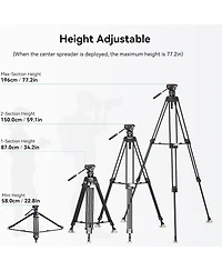 SmallRig FreeBlazer Ad-100 3-Section Heavy-Duty Carbon Fiber Tripod Kit with Ground Spreader