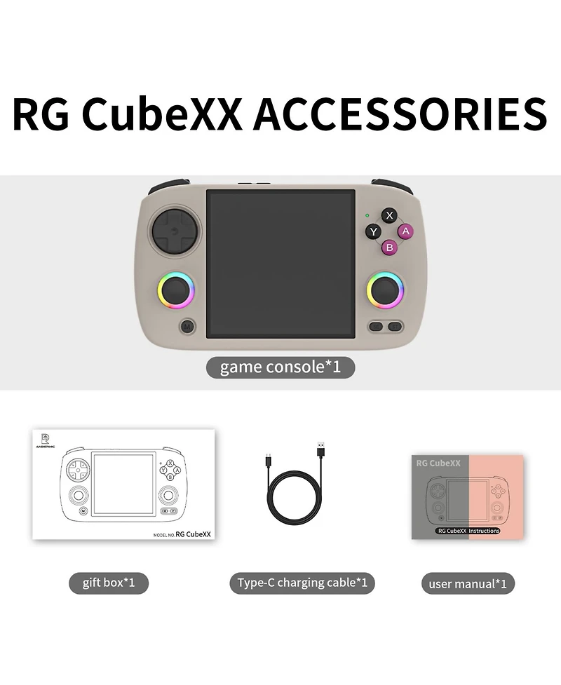 Aivuidbs Portable Retro Game Console with Rgb Lights and 5000 Built In Games