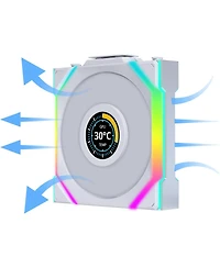 Lian-Li Lian-Li Fan Uni Fan Sl 2.4GHz Wireless 1.6" Lcd Rgb 120mm Fan, 3x Fan - Reverse Blade