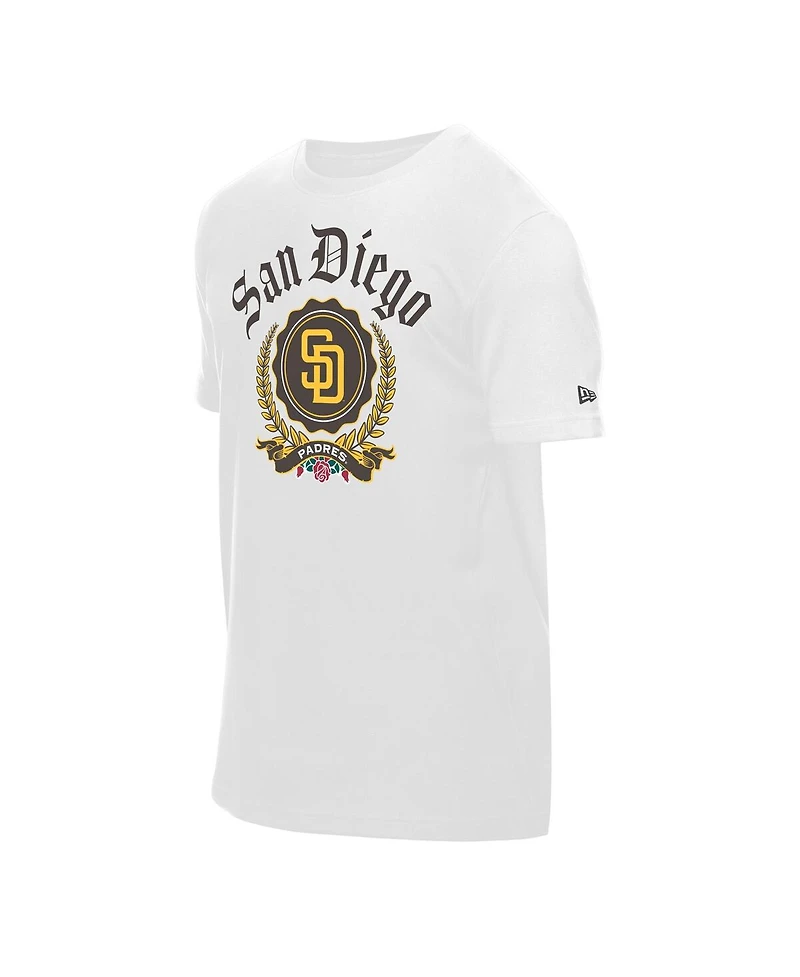 New Era Men's White San Diego Padres Fleur Domestic T-Shirt