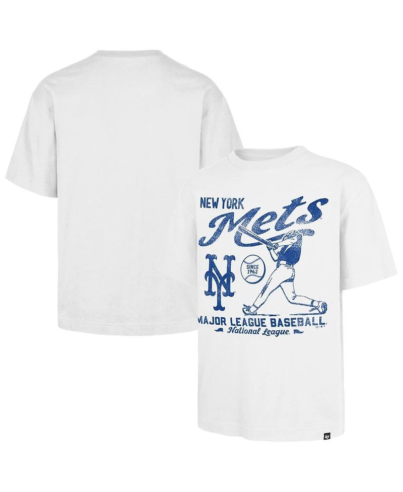 '47 Brand Men's White New York Mets Regional Batter Foundation T-Shirt
