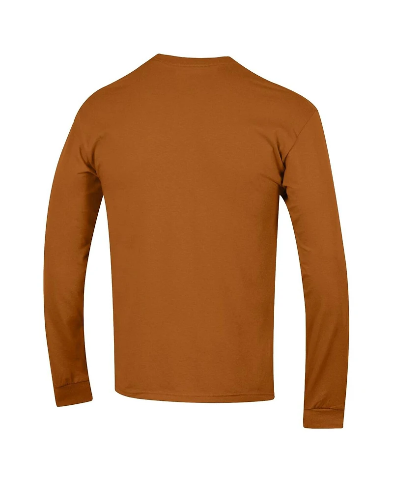 Champion Men's Texas Orange Longhorns Arch Over Logo 2-Hit Long Sleeve T-Shirt